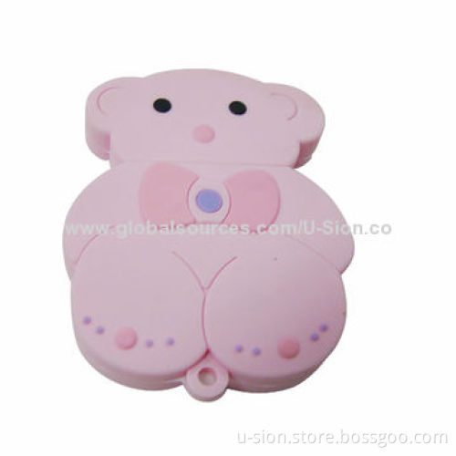 Customized Cartoon Cute Bear Animal Shaped USB Flash Drive with Free Logo